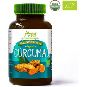 Amazon Andes - Pure Kurkuma Capsules - 500mg - 100st - Curcuma -Turmeric - Geelwortel - Anti Oxidant - Vegan - 100% Kurkuma
