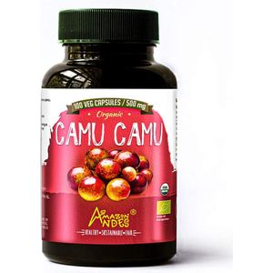 Amazon Andes - Organic camu camu Capsules - 100 x 500 mg-Rijk aan Vitamine C, Tegen Griep en Verkoudheid