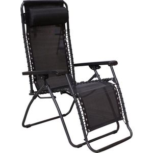 Redwood Relaxstoel Classic - Camping relaxstoel opvouwbaar - Zwart