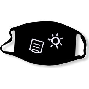 Bazzzy - Premium Mondkapje Zomerstyle - Wasbaar - Katoen - Zwart met print