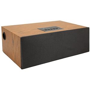 Houten Karaoke-luidspreker, Actieve Subwoofer Draadloze -luidspreker Breekpunt Geheugen Afspelen 60 W Hoog Vermogen Buitengebruik (EU-stekker 100-240V)