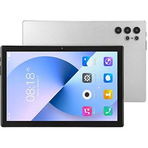 10 Inch Tablet, Dubbele camera's, 5G Wifi, 5G Tablet voor Bedrijven (Zilver grijs)