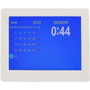 Digitale Klok Kalender Identificeer Stad Automatisch High Definition Digital Daytime Clock 100‑240V met Desktopondersteuning voor Slaapkamer (EU-stekker)