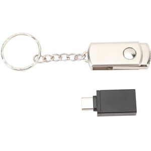 USB-flashdrive, Hoge Overdrachtssnelheid, Duurzame U-schijf, Mini Draagbare Ondersteuning voor Meerdere Formaten met USB Naar Type C-adapter voor Laptop (64GB)