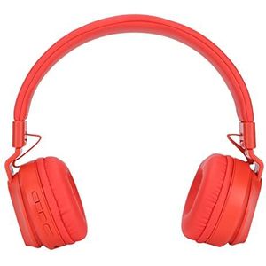 Hoofdtelefoon Bluetooth, Draadloze/bekabelde Over-ear-headset voor Kinderen, Bluetooth 5.0-headset voor Kinderen, 3,5 Mm Audio-aansluiting, Ondersteunt(rood)