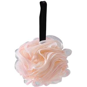 Baddouche Loofah Spons, zachte exfoliërende douche Lufa voor zijdezachte huid, badspons poef body wash scrubber voor dames en heren lichtroze