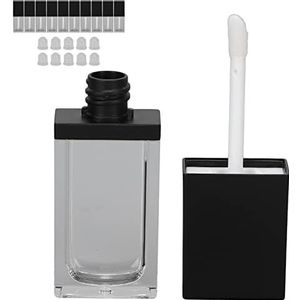 Lip Gloss Tube, Clear Plastic Herbruikbare Lege Lip Gloss Fles Draagbare Platte Vierkante Vorm voor Reizen Make-up Cosmetica