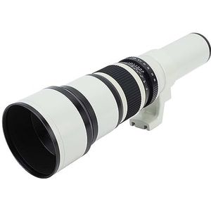 Prime-lenzen, Achromatische Refractoscoop, Prime-telelens, Anti-ghosting, Optisch Glas, Meerlaagse MC-coating voor Full-frame Spiegelloze camera's (WHITE)