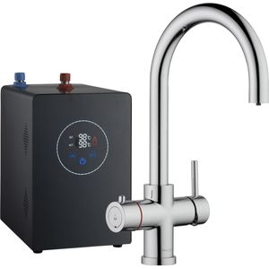 3in1 Multi -Tap Classic kokend water kraan C-uitloop- Chroom met boiler