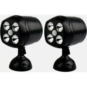 Dutchers® Wandlamp - 2 Pack - Sensor Lamp Buiten - Buitenlamp Met Bewegingssensor - Verstelbaar - Inclusief Ophangingsmateriaal - Zwart