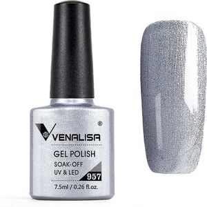 Venalisa UV Gellak Zilver - 7.5 ml - Gellak Zilver - Zilveren Gellak - Gellak Zilver Glitter - Gellak Silver - Gellak Kleuren - Venalisa Gellak - Gellak Nagellak