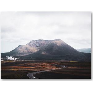 Berg met weg - Lanzarote - Foto op Plexiglas 40x30