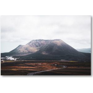 Berg met weg - Lanzarote - Foto op Plexiglas 90x60