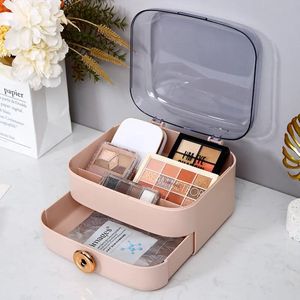 Moongoods Make-up organizer dustproof - Beautycase - Cosmetica organizer compact- Cosmetica opbergdoos rose - Beauty organizer rose - Beautycase