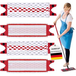 loermop Vervangingshoes voor Vileda Ultramax, 4 stuks Mop Cover voor Vileda, Mop Cover Vloermop van microvezel, Vervangingskoppen Mop Cover voor Vileda, Vervangingshoes Mop voor iedereen