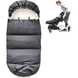 Wintervoetenzak voor universeel gebruik - Babyvoetenzak voor kinderwagens, buggy's en autostoelen - Babyslaapzak met ritssluiting en fleecevoering (0-3 jaar)