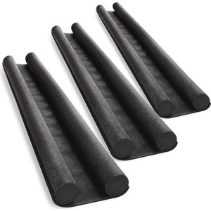 Deurtochtstopper, deurvloerafdichting, met dubbele afdichting, bescherming tegen tocht en geluid, 93,5 cm