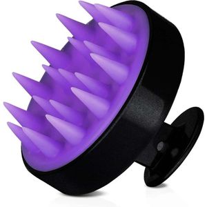 Scalp Massager - Scalp brush - Massage borstel - Hoofdhuid massage borstels - Head massager - Shampoo borstel Black/Purple Curly Girl - Siliconen haarborstel - Curly Girl producten
