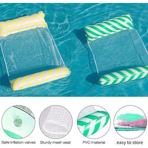 Luchtmatras zwembad - Opblaasbare waterhangmat, / luchtmatras, floating loungestoel voor volwassenen, badhangmat voor zwembad of zwembad