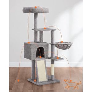 Kattenboom / krabpaal - kattenmeubel \ cat play tower, Activity Center, stable and stable, cat tree with hammock and beautiful cat house,