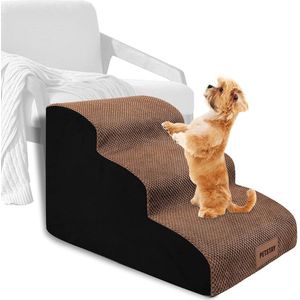 Hondentrap voor Bank \ Huisdiertrap voor Kleine, Katten-Hondentrap,met Wasbare Pluche Overtrek, Antislip Dog Stairs,