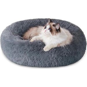 Kattenmand, kattenbed, opvouwbaar, voor katten of kleinere honden, zacht, pluizig kunstbont 40cm