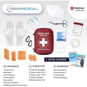 EHBO set - EHBO kit, veiligheidsvest \ First aid bag set as emergency kit refill set for car / autoveiligheidsvest