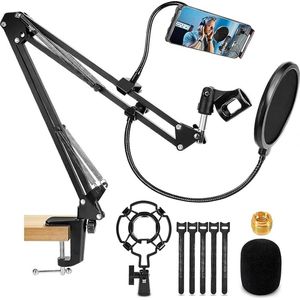professional microphone arm - QuadCast Boom Arm Stand / microfoonhouder, microphone arm standard adjustable microphone stand - Microfoonstandaard