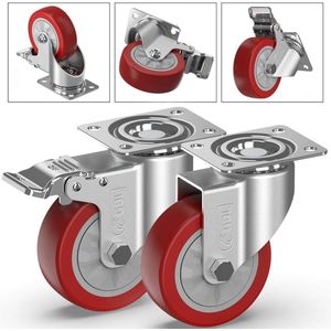 Heavy Duty Casters / Trolley Wheels for Furniture - Rubber Heavy Duty Wheels - Heavy Duty Castors / Transport Wheels -600 kg