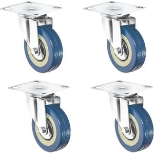 Heavy Duty Casters / Trolley Wheels for Furniture - Rubber Heavy Duty Wheels - Heavy Duty Castors / Transport Wheels-60 kg