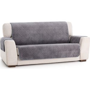 Bankhoes L-vorm 250 cm, zetelbeschermer, waterdicht, omkeerbaar met kussen, geschikt voor alle banken, wit-crème