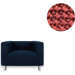 Belmarti® Bankhoes Milos hoge armleuning 70cm tot 110cm breed - Steenrood - Extreme Stretch stof - Anti-statische Bankhoezen - Premium kwaliteit