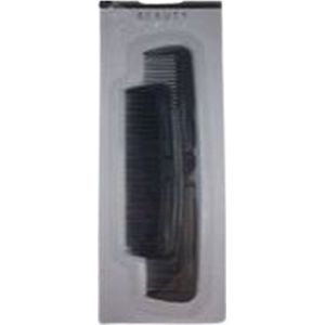 Kam set - Zwart - Kunststof - 12 cm / 17,5 cm - 2 Stuks - Kam - Borstel - Kapper - Haar - Kapsel
