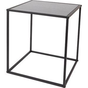 Industriële bijzettafel HAWK - Zwart - Metaal - 38 x 42,5 cm - Metal Side Table