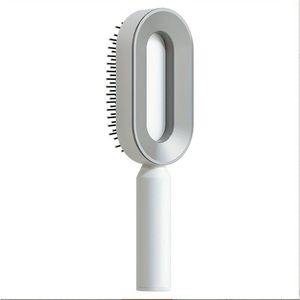 Designborstel - Wit - Haarborstel - Scalp Massage - Nooit meer vuile haren in je borstel