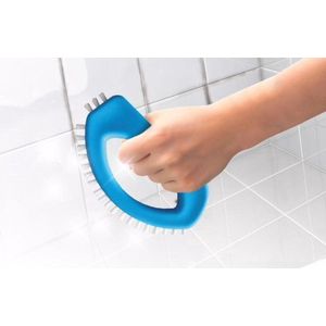 Voegenborstel - Kunststof - Blauw - Set van 2 - Badkamer - Schoonmaken - Voegenkrabber - Fuginator - Voegenreiniger - voegenborstel