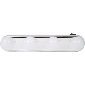 Desing make up light - Grijs / Wit - Kunststof - 4 lichttbronnen - Met Zuignappen - 31 x 31 x 7 cm