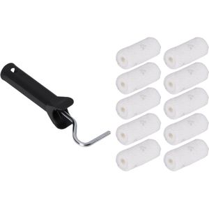 Copenhagen Pro lakrollers - microvezel - 10 stuks - 5.5 cm - incl beugel - voor gladde ondergronden