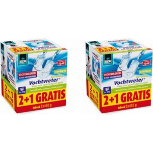 2x Bison Vochtvreter Vochtmagneet Neutraal 3 x 450 gr