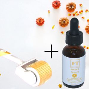 Dermaroller 192 + Retinol Serum - 1.0 MM - Inclusief GRATIS Retinol Serum 30 ml - Huidroller - Microneedling - Dermarolling - Gezichtsroller