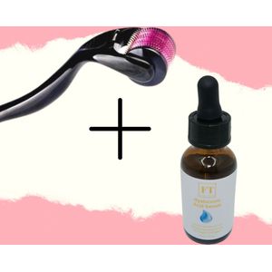 Dermaroller 540 + Gratis Hyaluronzuur Serum - 1.0 MM - Inclusief GRATIS Hyaluronzuur Serum 30 ml - Huidroller - Microneedling - Dermarolling - Gezichtsroller