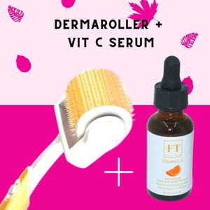 Dermaroller 192 Naaldjes + Gratis Vitamine C Serum - 0.5 MM - Inclusief GRATIS Vitamine C Serum 30 ml - Huidroller - Microneedling - Dermarolling