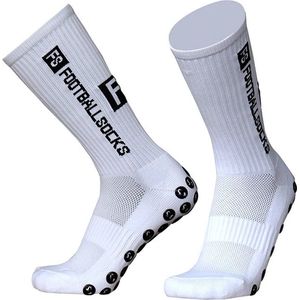 Footballsocks® Gripsokken - Gripsokken Voetbal - Grip Socks - One Size - Anti Slip - Gripsokken Wit