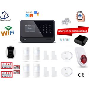 Home-Locking draadloos smart alarmsysteem wifi,gprs,sms en kan werken met spraakgestuurde apps. AC05-11zw