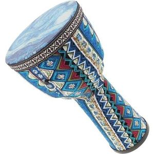 Djembé Trommel 8,5 Inch Prachtige Afrikaanse Trommel Kleurrijke Stoffen Kunst ABS Vat PVC Huid Handtrommelinstrument (Size : B)