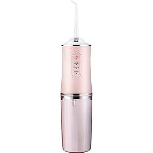 Draagbare draadloze tandflosser, IPX7 waterdichte en oplaadbare irrigator, met vier sproeiers, 240 ml watertank voor thuis en op reis