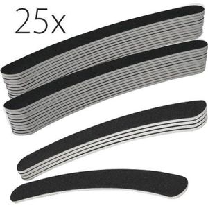 25x boomerang nagel vijlen #100/180, zwart
