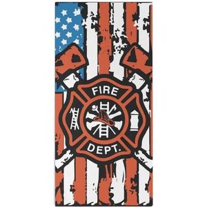 USA Vlag Brandweerman Handdoeken Voor Badkamer Super Absorberende En Zachte Gezicht Handdoeken Voor Douche Keuken Gym