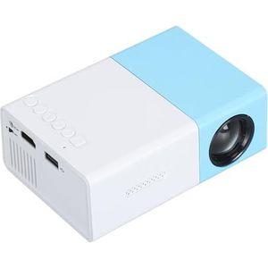 Draagbare Filmprojector, 1080P Full HD Smart Home-projector 100-240V Geluidsarme Luidspreker Blauw Wit voor Tv-boxen (EU-stekker)