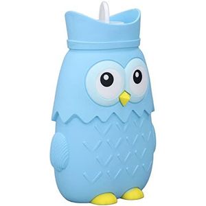 Verwarmingswaterzak, Cartoon Magnetron Siliconen Warmwaterzak voor de Winter (Lichtblauw)